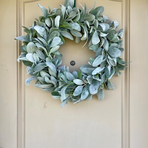 Lamb’s Ear Wreath, Greenery Wreath, Year Round Wreath, Farmhouse Wreath, Housewarming Gift