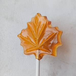 6 Pcs Autumn Candy Molds Maple Leaf Silicone Chocolate Lollipop