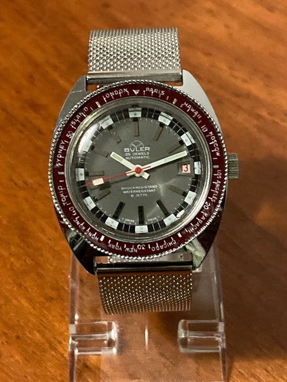 Vintage Buler World Timer Watch Etsy