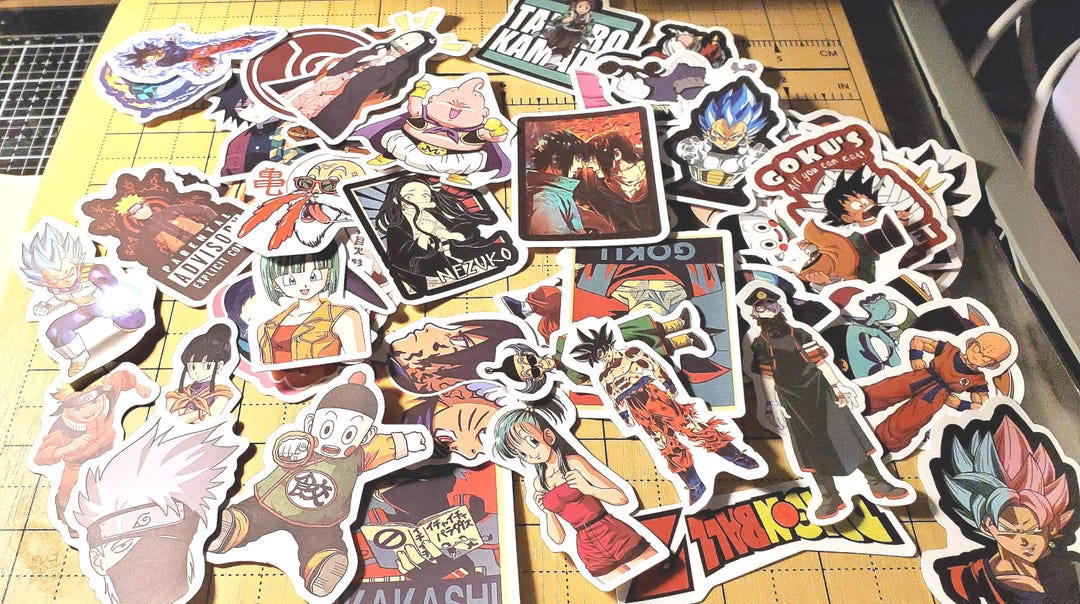 Anime Button Pack With Waterproof Stickers! - Etsy