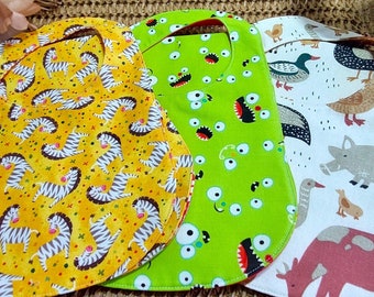 Bib & Burp cloths - Zebra's, On the Farm and Googly Eyes