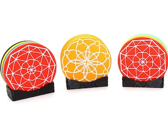 Geometric Patterns Coaster Set of 5 Drinks Mat