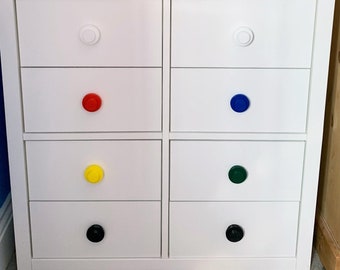 Childrens Bedroom Decor Cupboard Drawer Door Knob Pull Lego Stud Handle