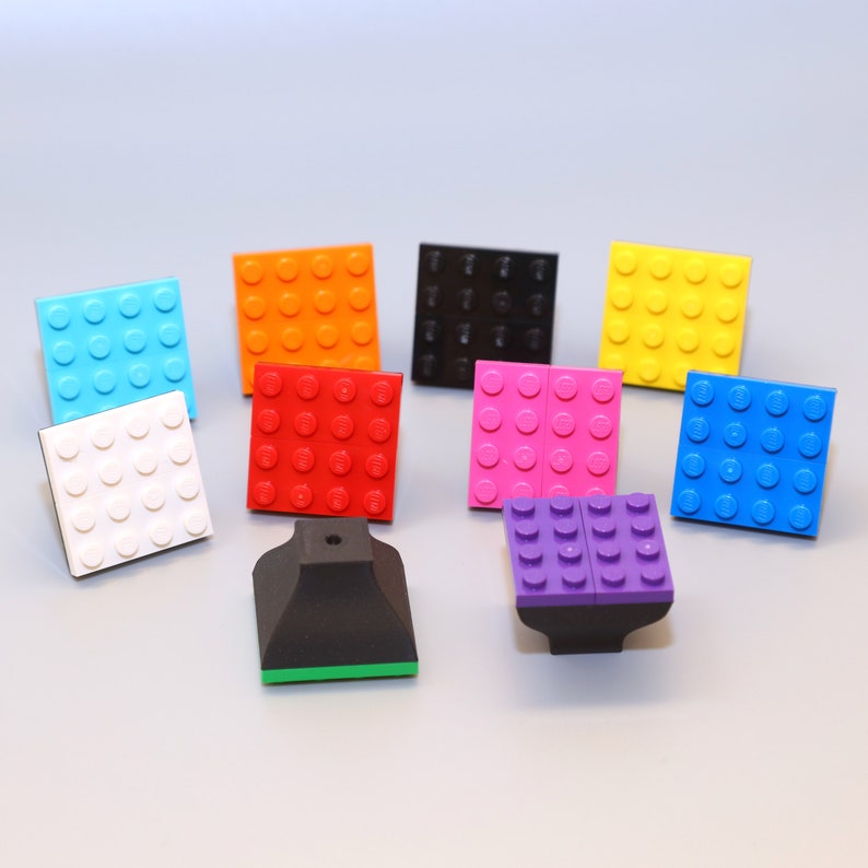 Assiette carrée Décoration de chambre d'enfants Placard Lego Tiroir Bouton de porte Poignée image 7