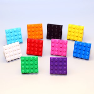 Square Plate Childrens Bedroom Decor Cupboard Lego Drawer Door Knob Handle Pull image 3