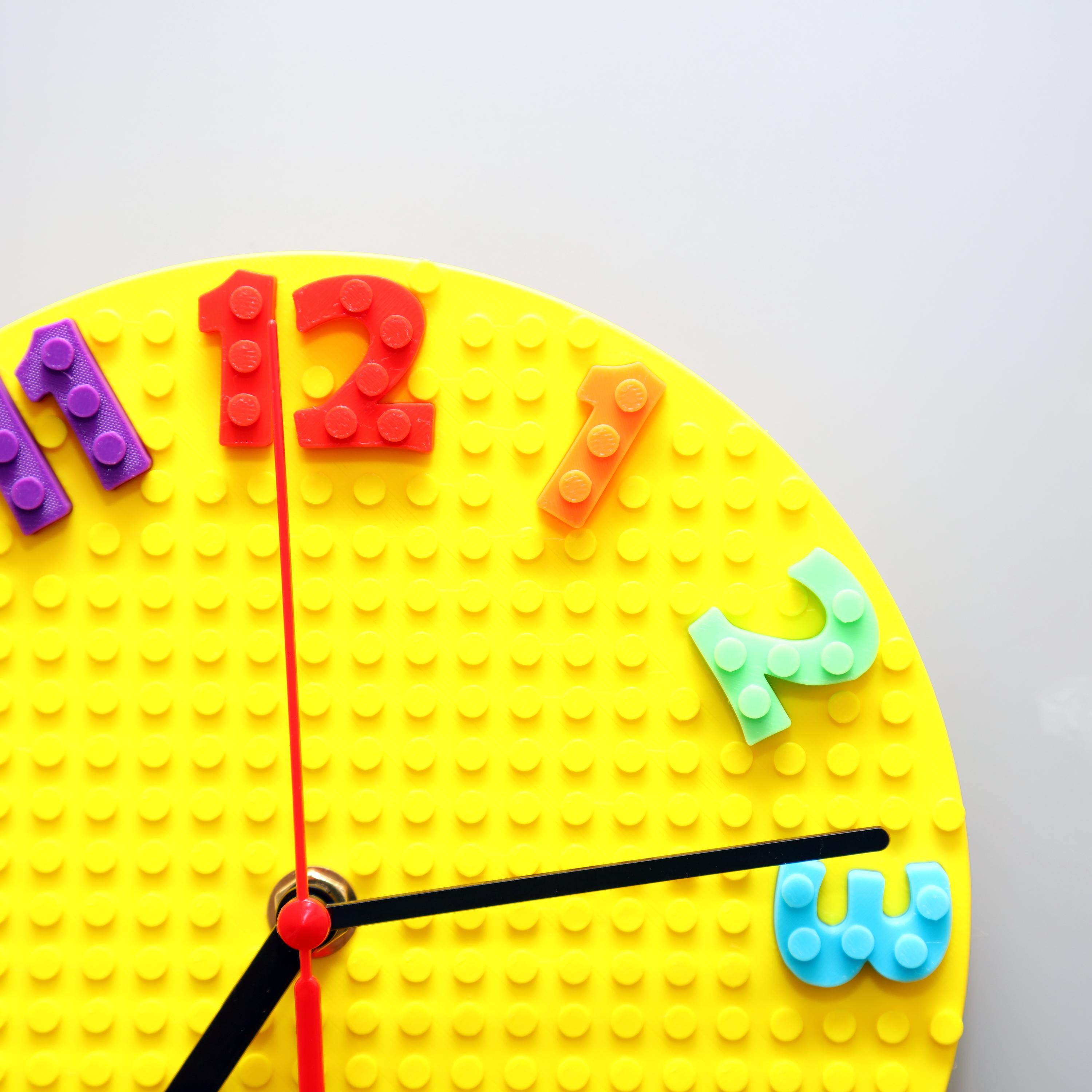 Colourful 240mm Round LEGO® Compatible Wall Clock - Etsy