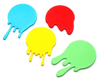 Melting Drip Coasters – Unique Colourful Drink Coasters in 4 Colours