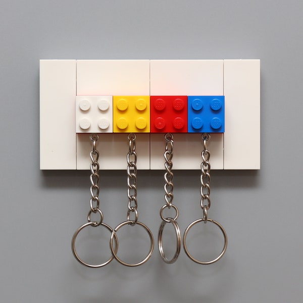 Porte-clés en brique LEGO® à fixation murale, petit support de rangement pour clés, porte-clés