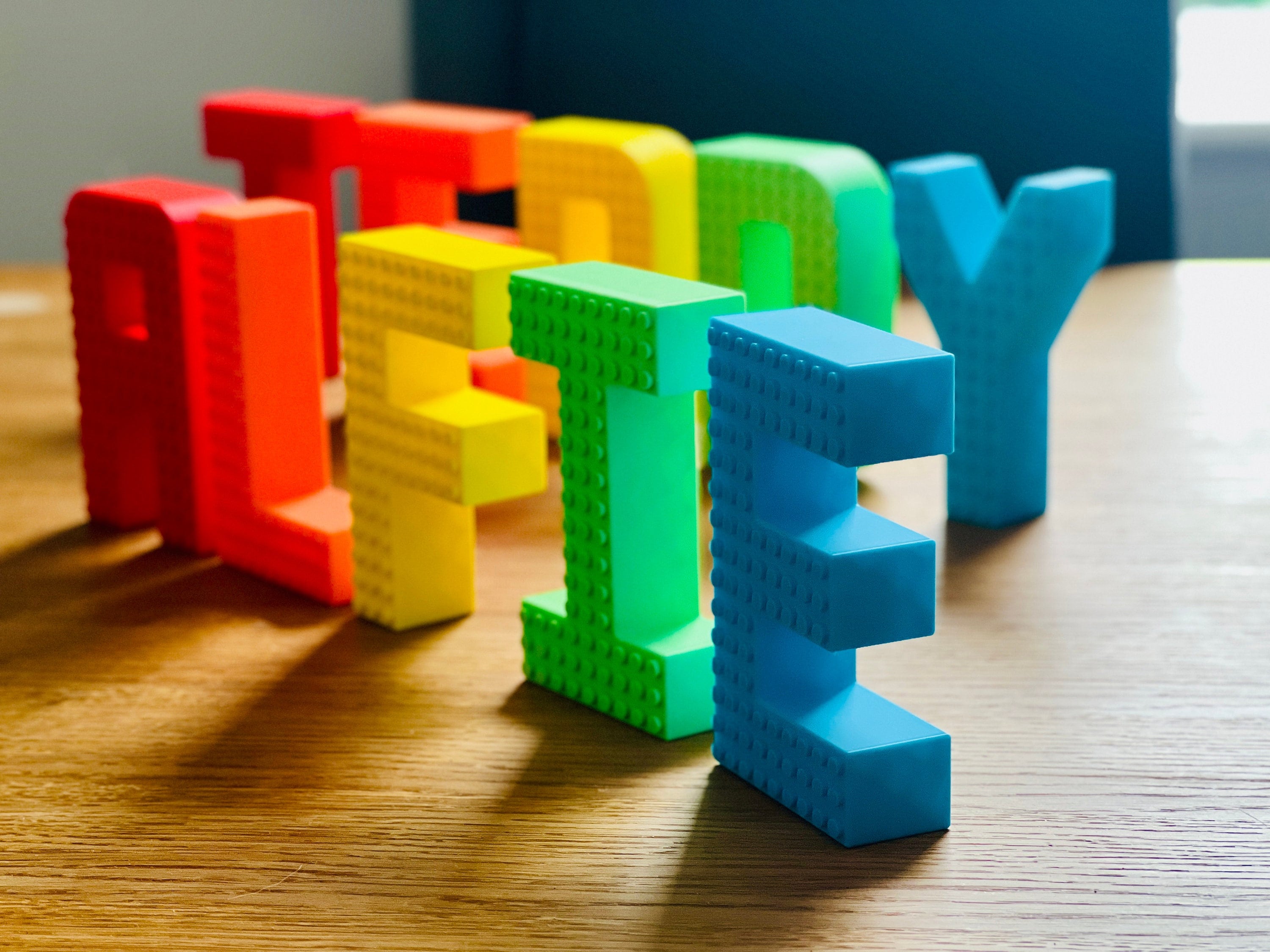 Personalised LEGO® Compatible Brick Name Letters - 120mm tall