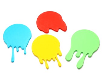 Unique Melting Coasters – Fun Drip Design in 6 Colours, Set or Single