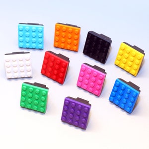 Square Plate Childrens Bedroom Decor Cupboard Lego Drawer Door Knob Handle Pull zdjęcie 6