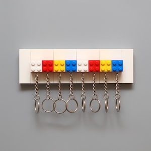 Brick Keyring Wall Mountable Key Hanger Storage Holder Made from Lego® Keychain