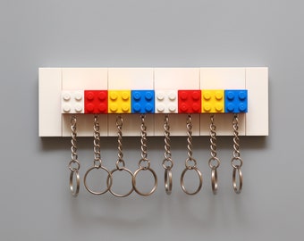 LEGO® Brick Keyring Wall Mountable Key Hanger Storage Holder Keychain