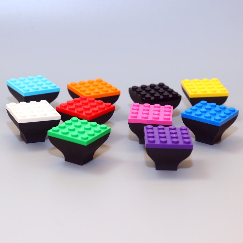 Assiette carrée Décoration de chambre d'enfants Placard Lego Tiroir Bouton de porte Poignée image 2