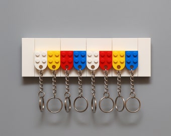 LEGO® Plate Keyring Wall Mountable Key Hanger Storage Holder Keychain