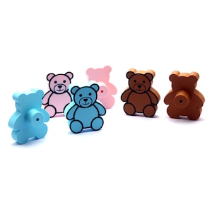 Adorable Teddy Bear Children's Bedroom Decor - Charming Cupboard, Wardrobe, Drawer Door Knob Handle Pull