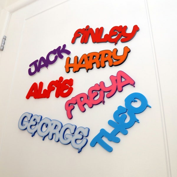 Personalisierte Graffiti-Farbe-Tür-Wand-Namensschild-Platte-Plakette-Schlafzimmer-Spiel-Spiele-Zimmer