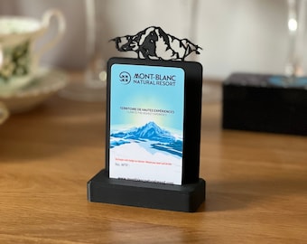 Ski Snowboard Lift Pass Display Stand Chamonix Mont Blanc Mountains