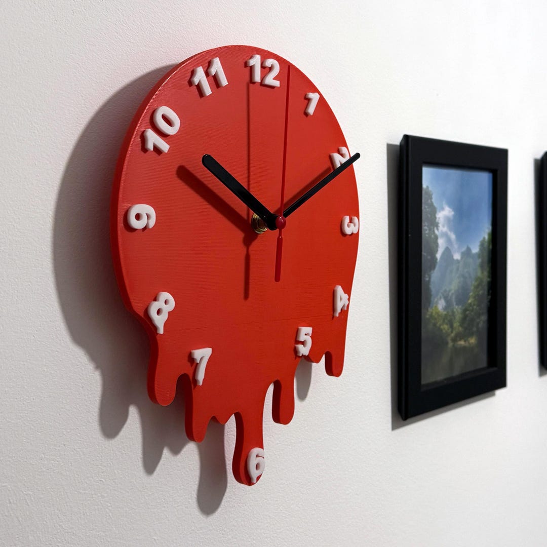 Melting Dripping Clock Wall Mounted Colourful - Etsy