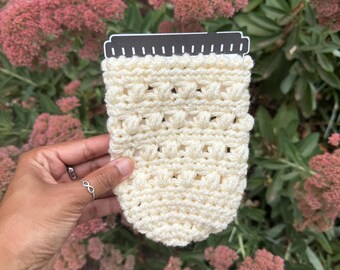 Minimalist Crochet Cup Cozy - Crochet Coffee Sleeve - Crochet Coffee Cozy - Crochet Sleeve - Coffee Lover - Crochet Coffee Cup - Ivory