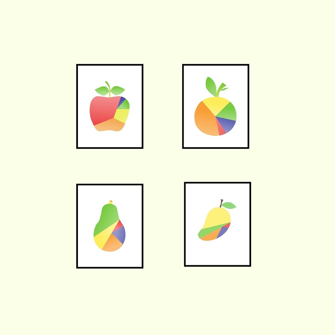 Fruits Nutrition Printable Wall Art Kids Loving Fruits Designs and Wall ...