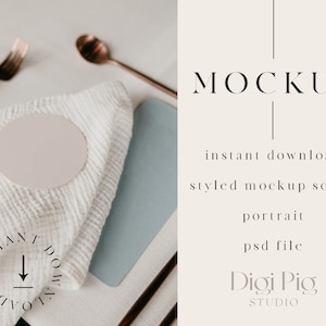 Cartão de nome do menu Flat Lay Mockup. Placa de suporte de lugar de casamento círculo redondo (46)
