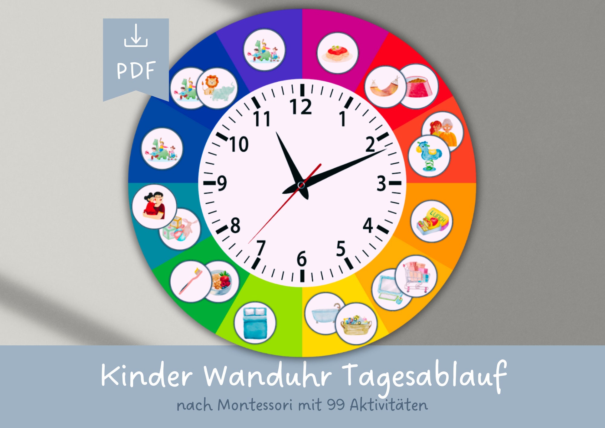 Montessori Mama Montessori Toys for Toddlers Learning Clock, Preschool  Learning Educational Toys for 3 Year Old +, Kids Calendar & Teaching Clock