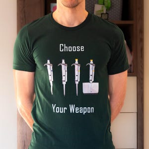 Microbiology Eppendorf Pipette Science T-shirt - The Perfect T-Shirt for Science Enthusiasts, Biologists and Microbiologist