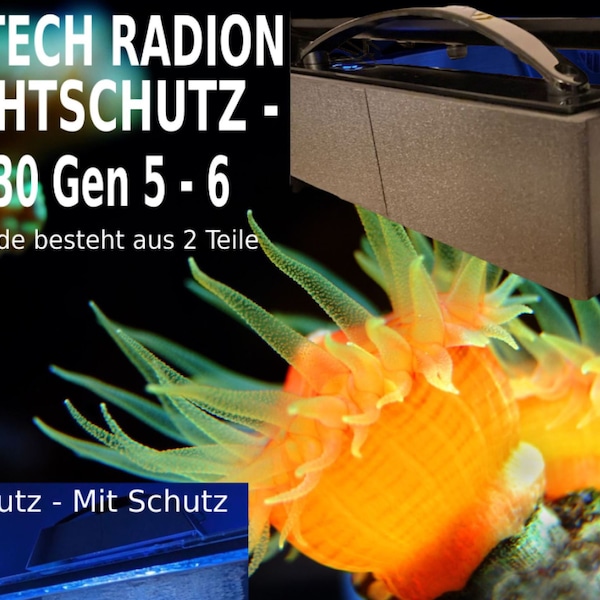 XR30 G5 G6 Ecotech Radion Lampenschirm Lightshade Lichtschutz Lichtschirm - Kein Blenden mehr Augen Kinder Schutz Sicherheit versch. Höhe