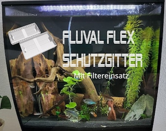Rejilla de protección para drenaje de acuario Fluval Flex de 34 a 57 litros para peces, camarones y plantas flotantes - Protección de filtro segura para bebés V2