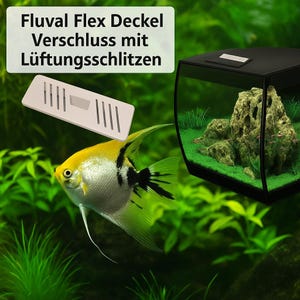 Fluval Flex Aquarium Feed Hatch Closure Less Evaporation with Ventilation Slots for 34 and 57 Liter Feed Opening Lid Feed Hatch