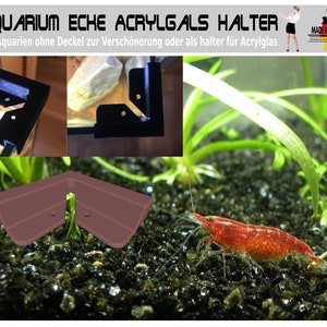 4 x Soporte de vidrio acrílico para esquinas de acuario para acuarios abiertos Clips de cubierta de vidrio Abrazadera Sharplace