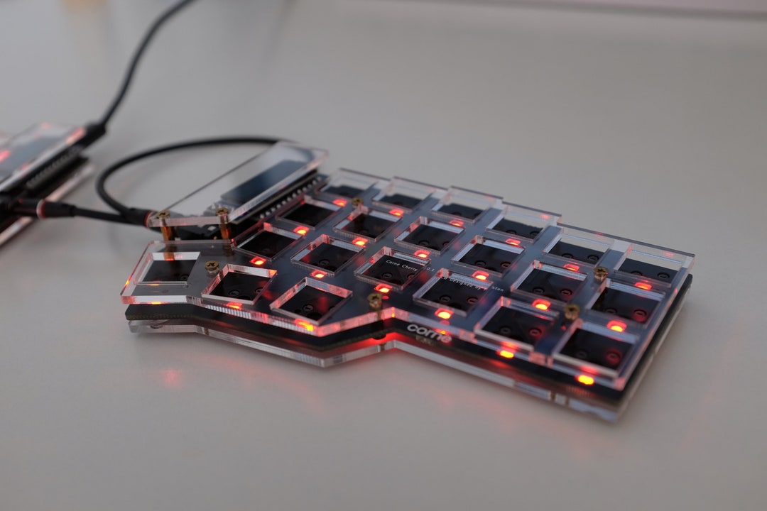 Built Corne Keyboard MX With Acrylic Case - Etsy