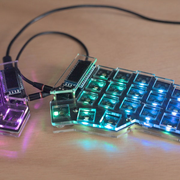Built corne keyboard MX with acrylic case