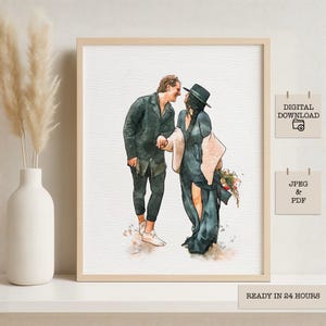 Custom Watercolor Portrait, Watercolor Family Portrait, Custom Drawing From Photo, Personalized Gifts, Anniversary Gift, Couple Portrait