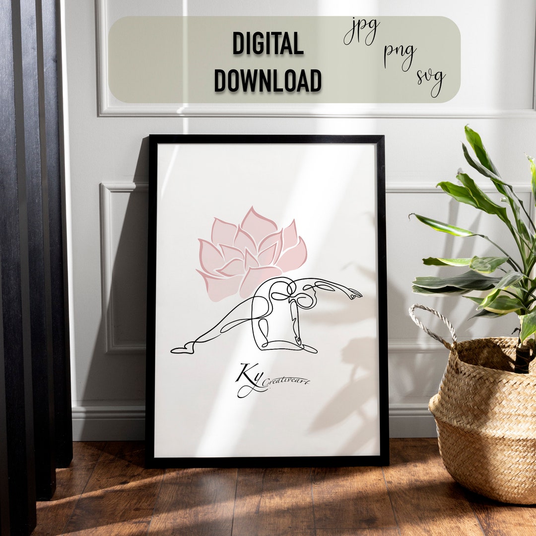 Yoga Pose, Poster, Yoga Wand Dekoration, Geschenk für Yoga Liebhaber ...