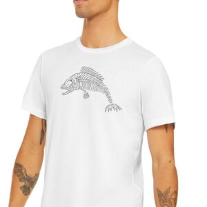 De T-shirt van het Skelet van vissen | Gotisch | Geïllustreerd | emo
