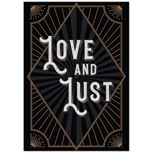 Love and Lust Poster | Valentines | Alternative | Dark | Love