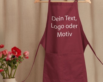 Personalisierte Schürze - BBQ Grillen Grill Grillmeister Grillschürze Chefkoch Kochschürze Bistroschürze Text Name Motiv Logo Geschenkidee