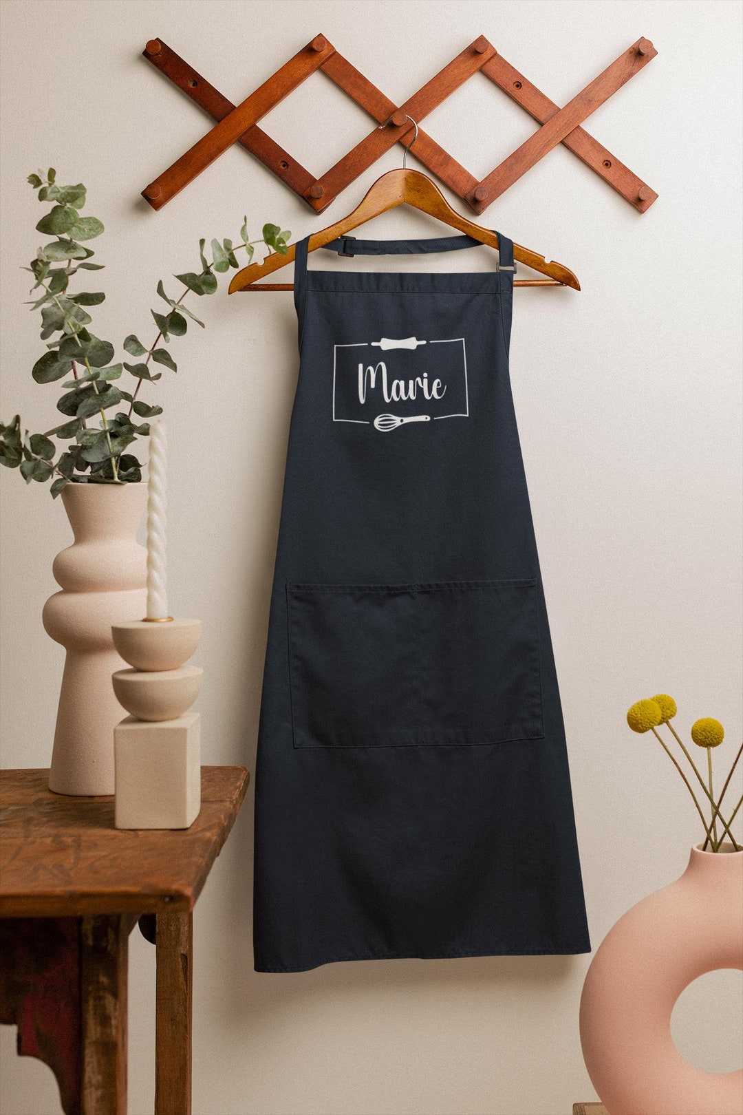 Personalized Apron With Name – 7 Colors – Motif: Whisk & Rolling Pin ...
