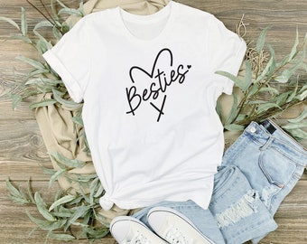 Besties T-Shirt Beste Freundinnen Beste Freunde Poloshirt Personalisiertes Shirt Bekleidung Geschenkidee