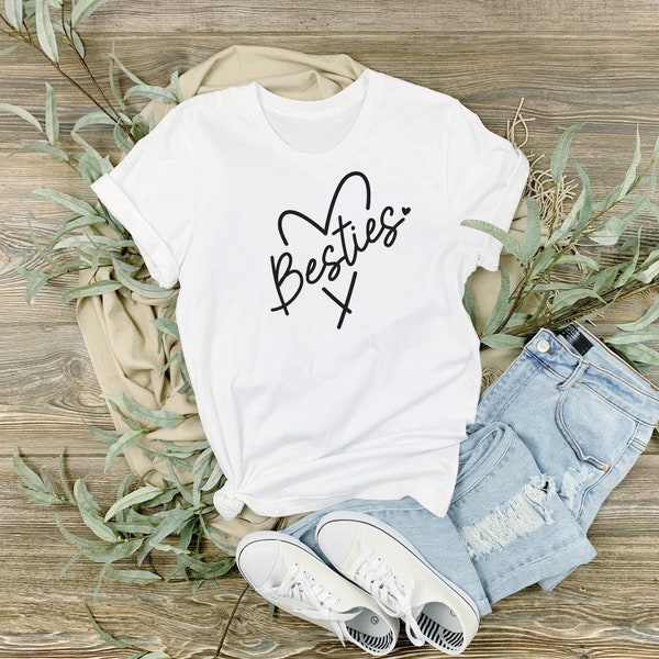 Besties T-Shirt Beste Freundinnen Beste Freunde Poloshirt Personalisiertes Shirt Bekleidung Geschenkidee