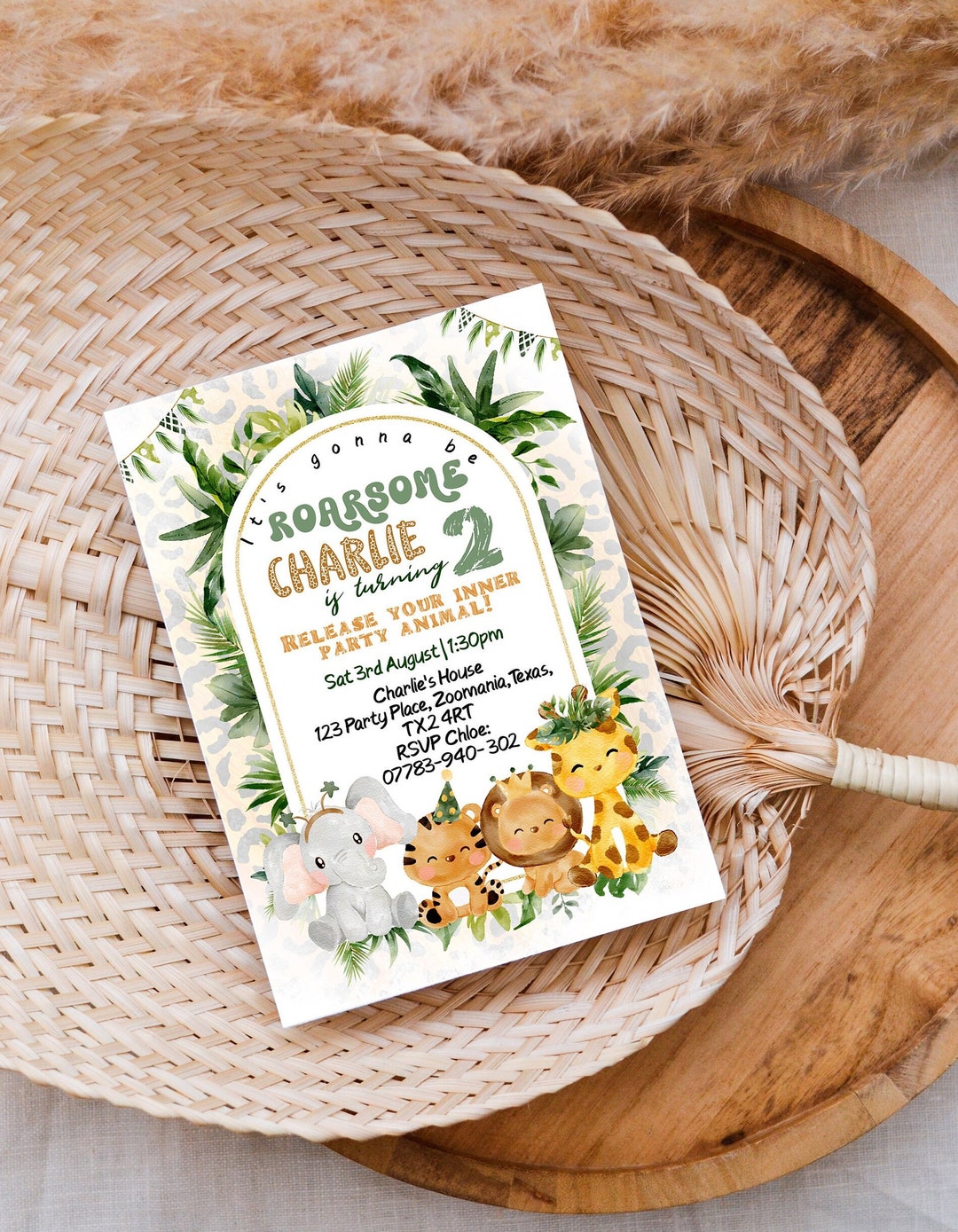 Editable Wild Party Animals Invitation Party Animals Invite - Etsy