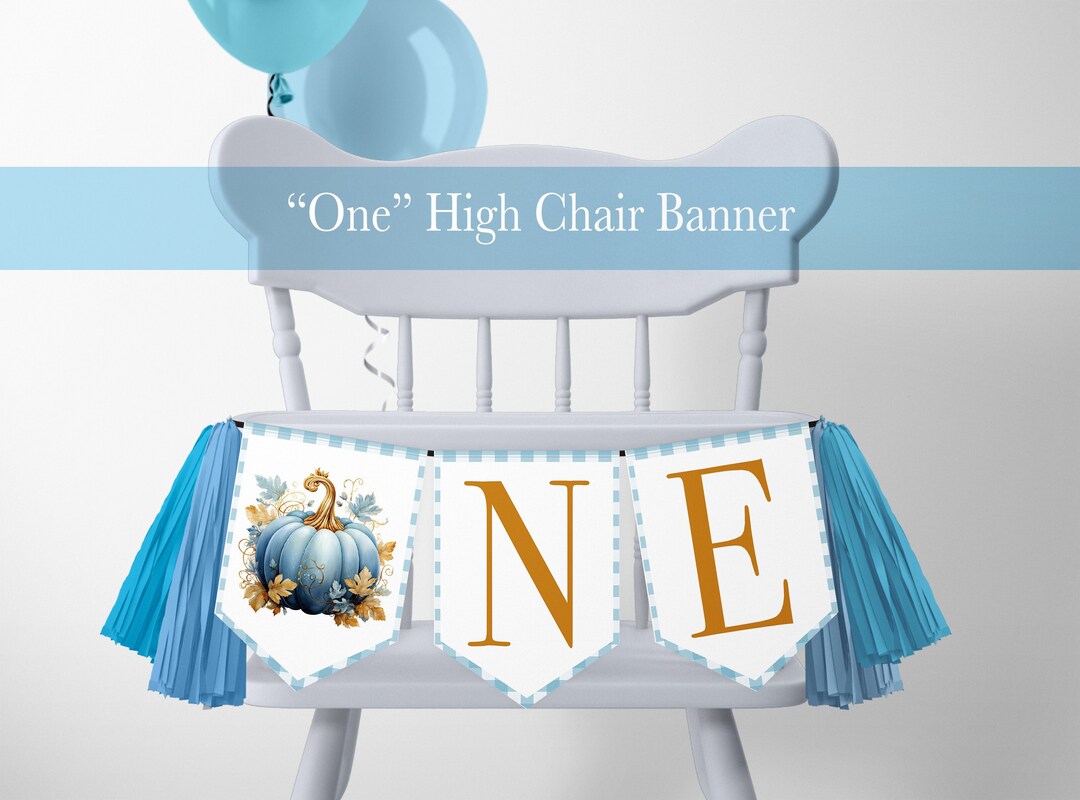 Pumpkin Birthday Banner High Chair Banner ONE 1st First Etsy