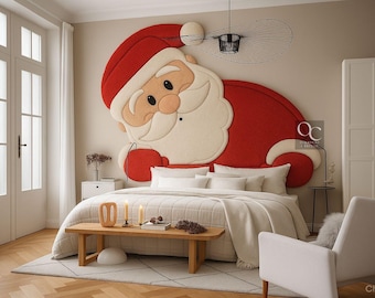 Hand-Tufted Wool Santa Rug: Custom Kids Room Decor