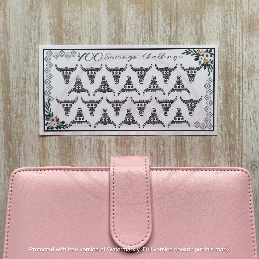 100 Dollar Savings Tracker Printable Savings Tracker Sheet - Etsy Canada
