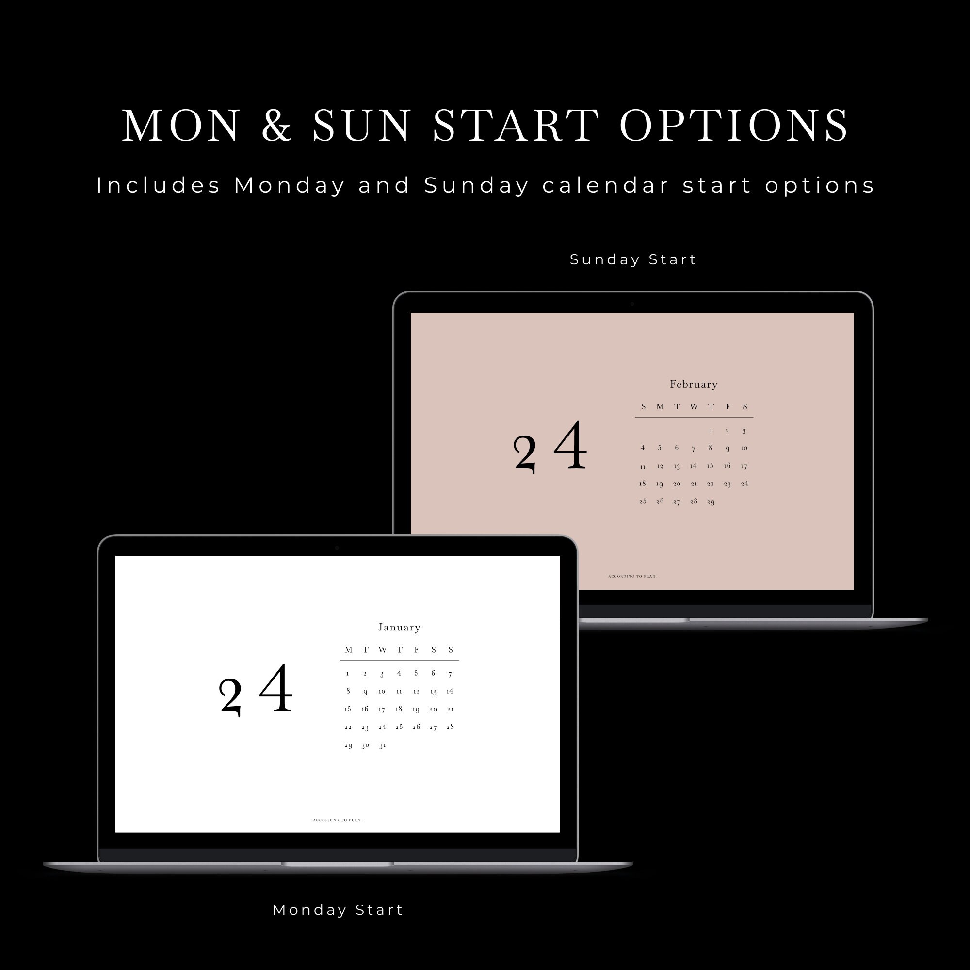 2025 Desktop Wallpaper Monthly Calendar, Aesthetic Mac & PC Wallpaper