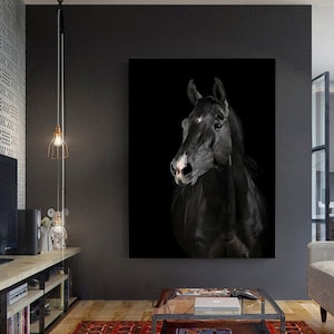 Pferdeposter – Wohnzimmer-Schlafzimmer-Poster – moderne Innendekoration – Tier-Savannah-Safari