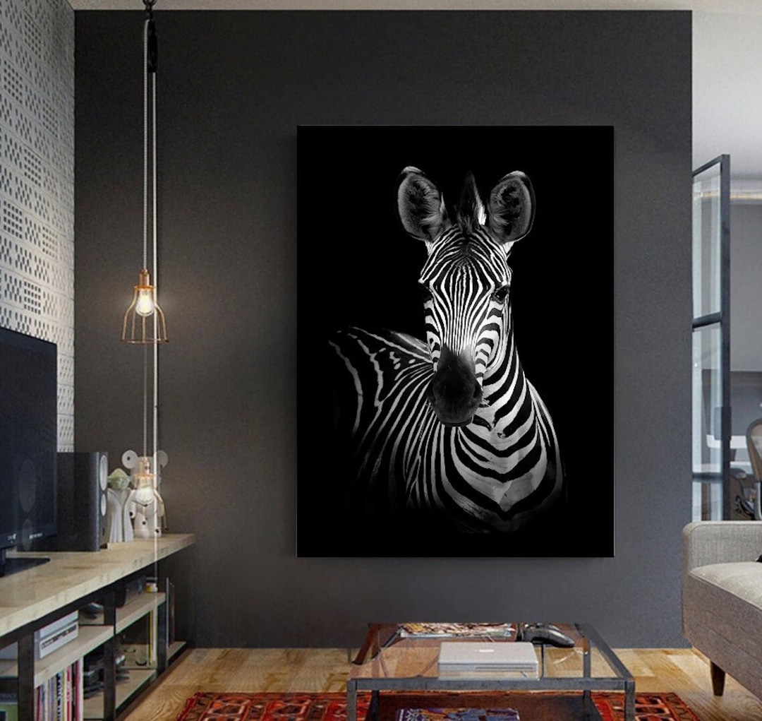 Zebra Poster Poster Living Room Modern Interior Design Etsy