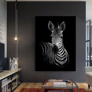 Zebra Poster - Bedroom Living Room Poster - Modern Interior Decoration Home Art - Animal Savanna Safari